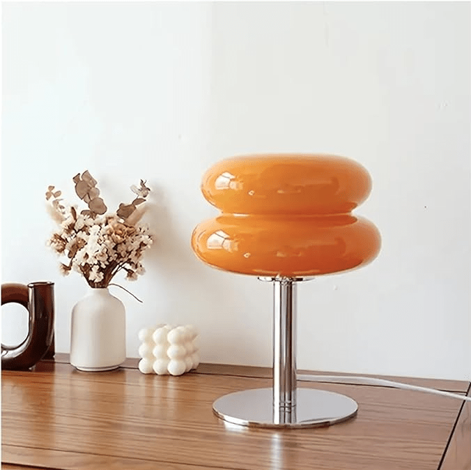 Lámpara cristal macaron naranja