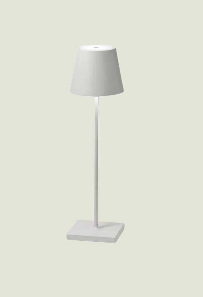 Lámpara led táctil en blanco